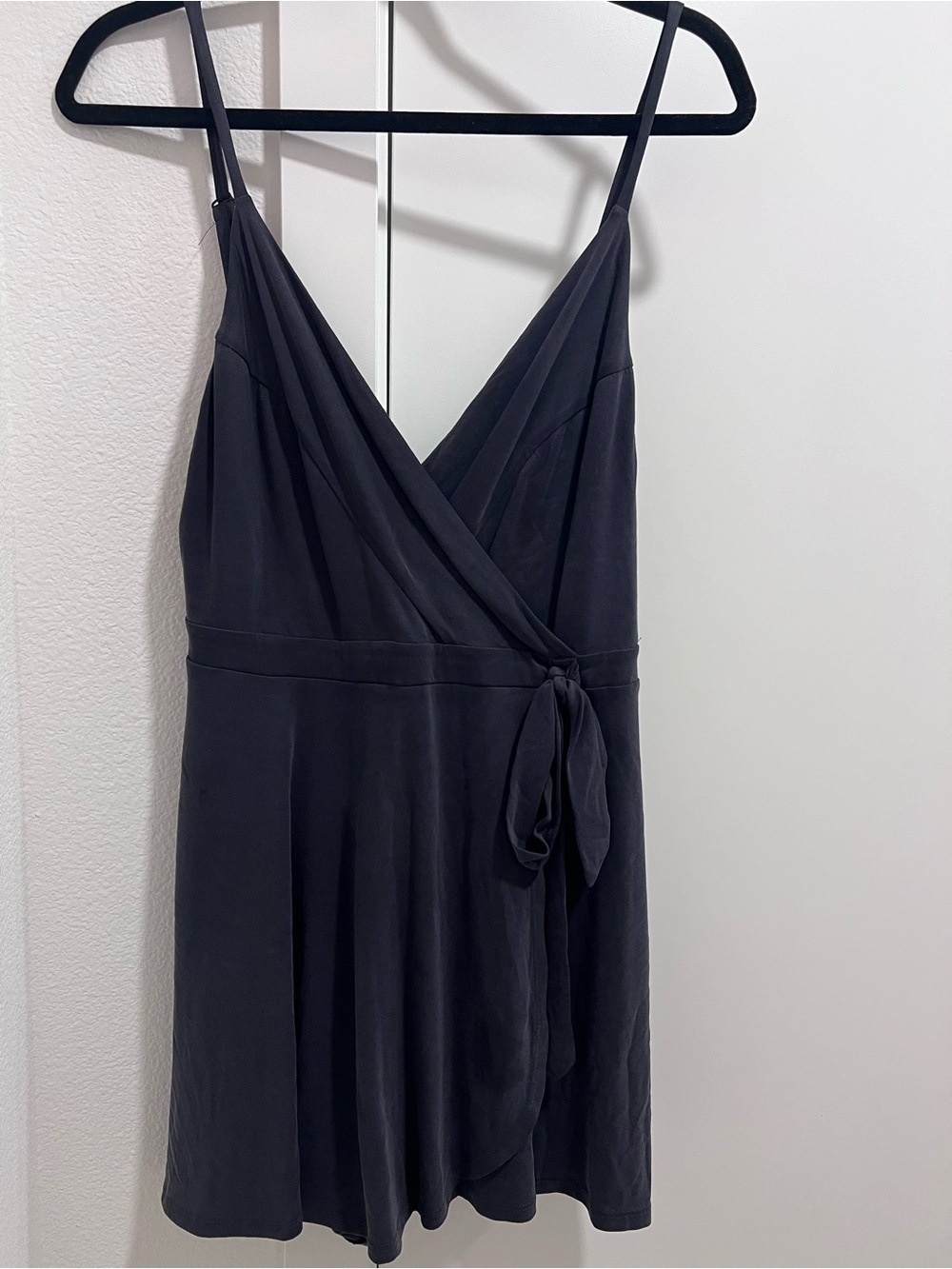 Charcoal grey wrap style romper